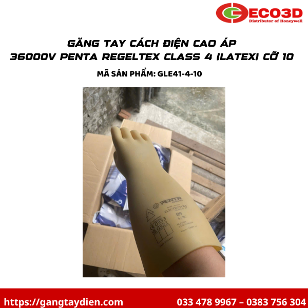 GĂNG TAY CÁCH ĐIỆN CAO ÁP 36000V PENTA REGELTEX CLASS 4 (LATEX)